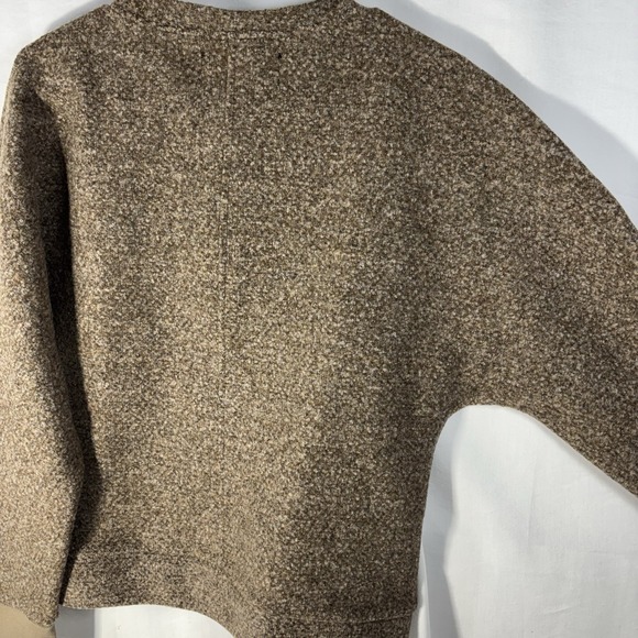 Andrew Marc Womens Fuzzy Knit Crewneck Sweatshirt Long Sleeve Size M Brown NEW - Picture 9 of 9